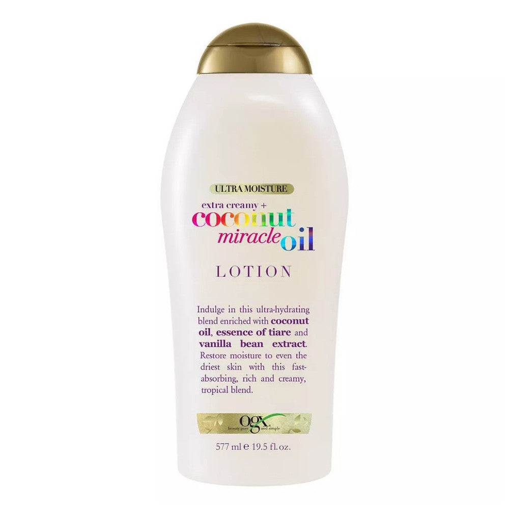 Ogx Ultra Moisture Extra Creamy Plus Coconut Miracle Oil Body Lotion, 19.5 Oz